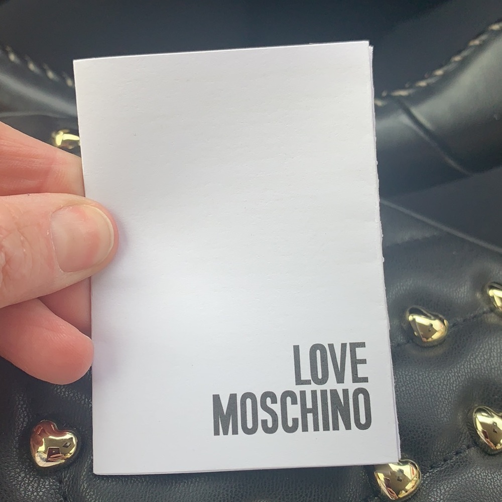 Love Moschino Crossbody Camera Bag Black Gold Stud - Picture 9 of 12